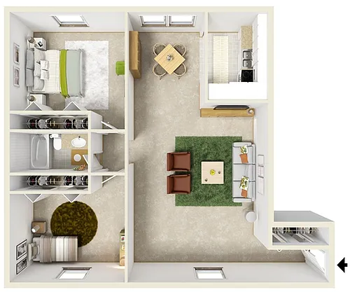 Floor plan Two Bedroom A