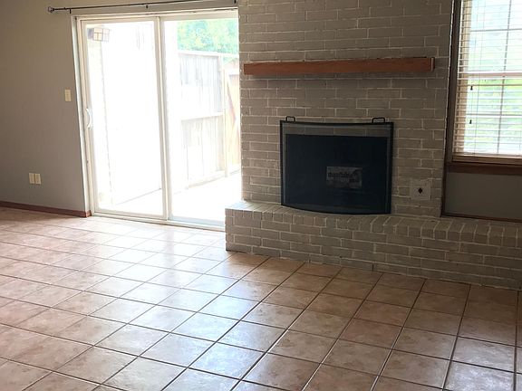 Living room and fire place.