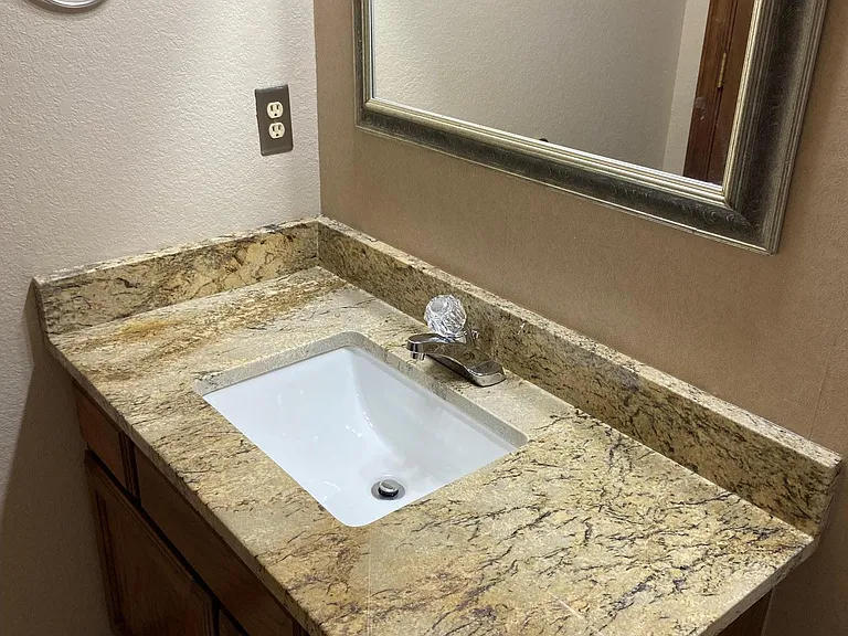 Hallway bathroom sink