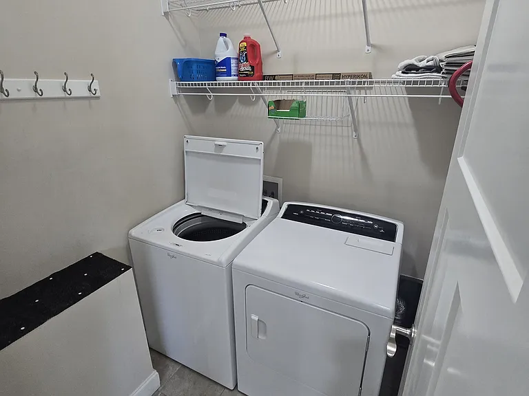 The washer and dryer are included