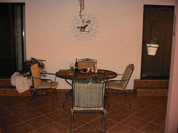 Dinner on Patio at Sunset