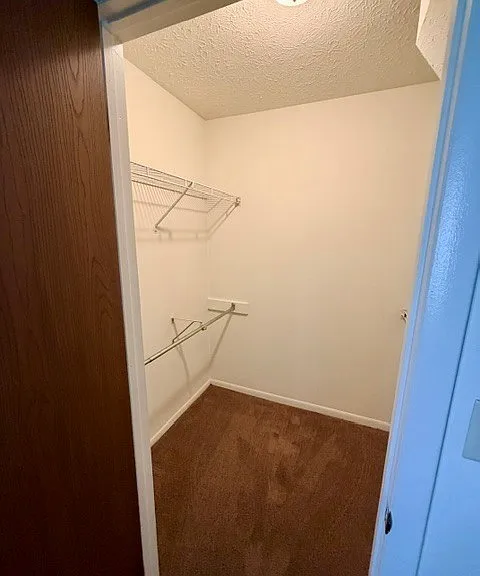 Walk in closet in primary bedroom