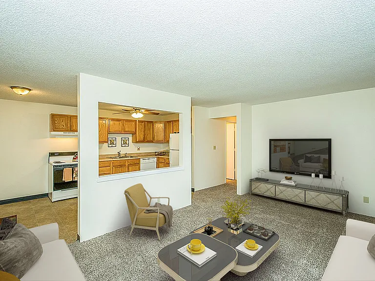 Staged living room
