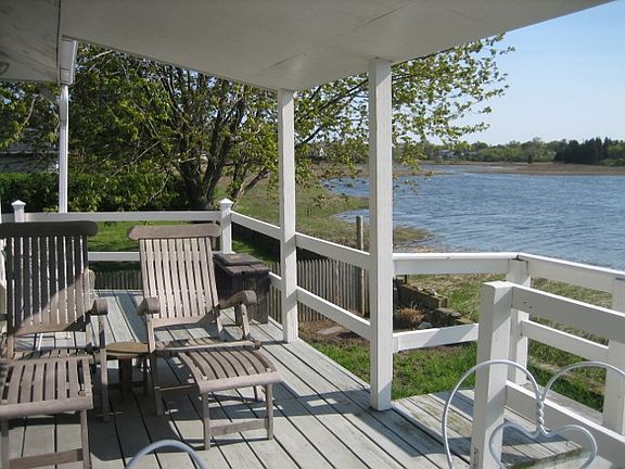 sweeping deck off great room