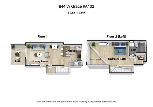 Floor plan 1 bed 1 bath