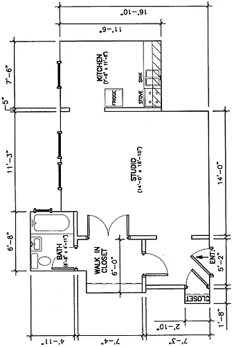 Floor plan Studio