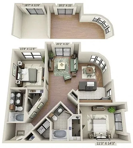 Floor plan B1 M