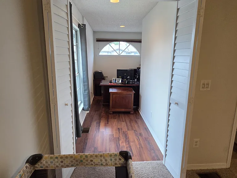 Master bedroom facing office area