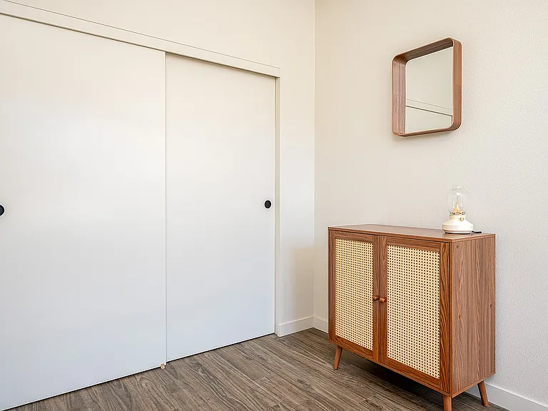 Fully Furnished One-Bedroom, One-Bathroom Floor Plan