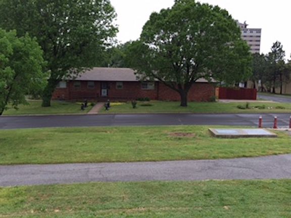 Walking trails across the street