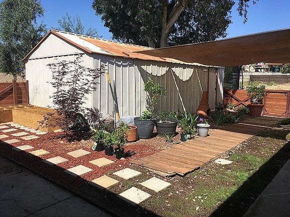 courtyard & shed view