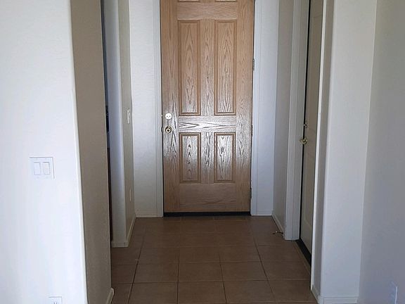 Tall oak front door