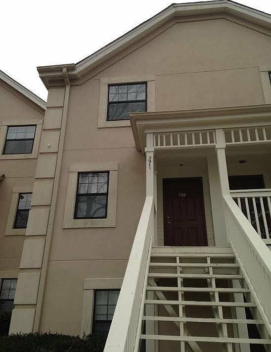 Stairs leading up to front door
