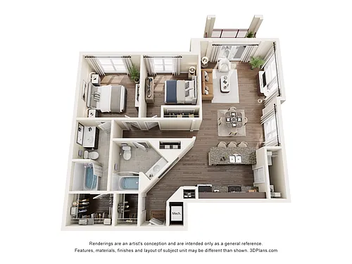 Floor plan 2 Bedroom C8
