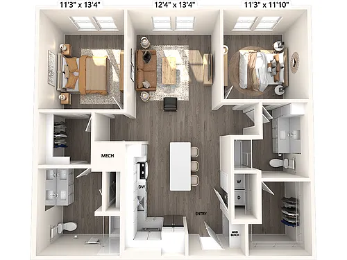 Floor plan B1-1187sf-346-669