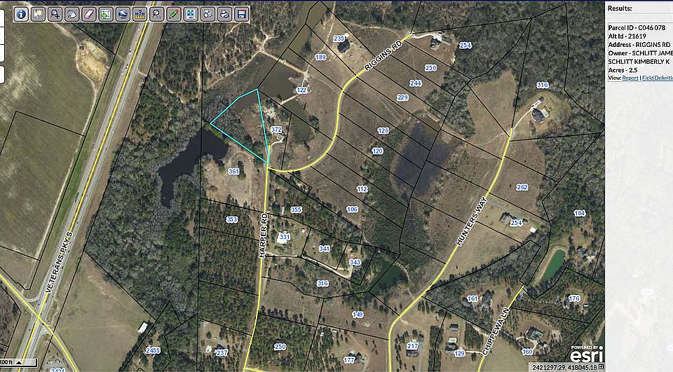 Green area is the location