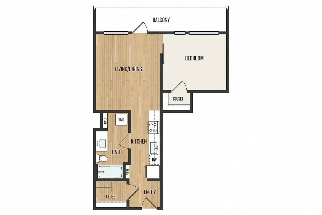 Floor plan 1 Bedroom A1