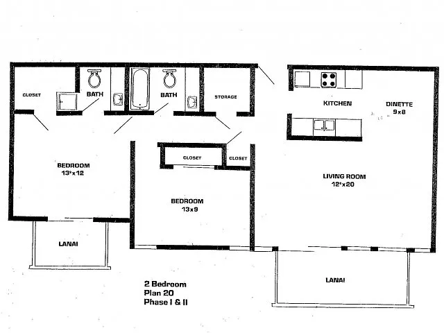 Floor plan 2 Bedrooms