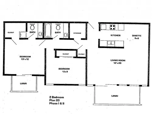 Floor plan 2 Bedrooms