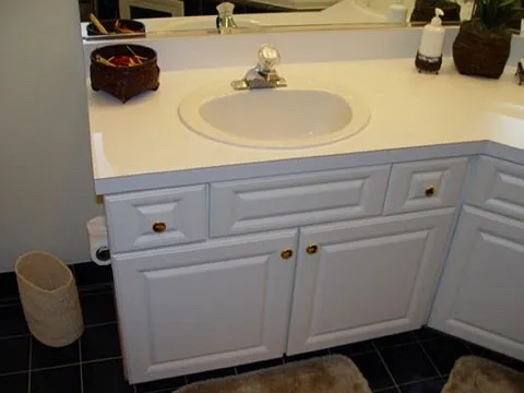 Master bathroom double vanity