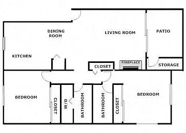 Floor plan 2 Bed 2 Bath