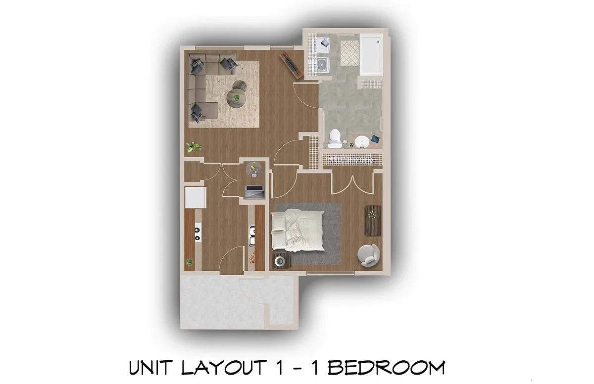 Floor plan One Bedroom