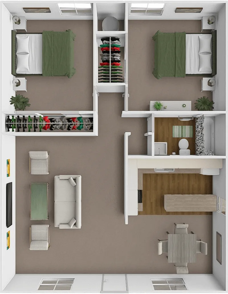 Floor plan Two Bedroom