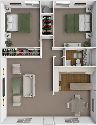 Floor plan Two Bedroom