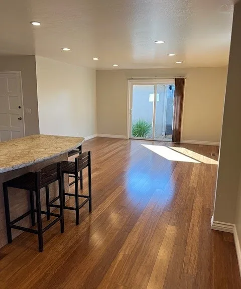 Kitchen island to living room