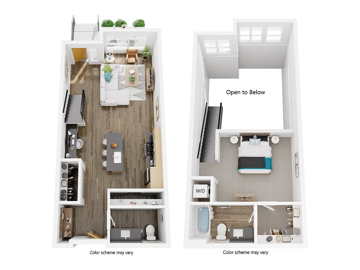 Floor plan One Bed One Half Bath C 1