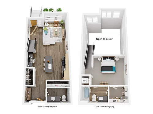 Floor plan One Bed One Half Bath C 1