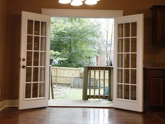 French Doors Open to Back Yard