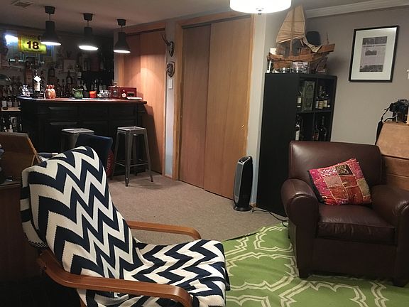Updated basement with bar