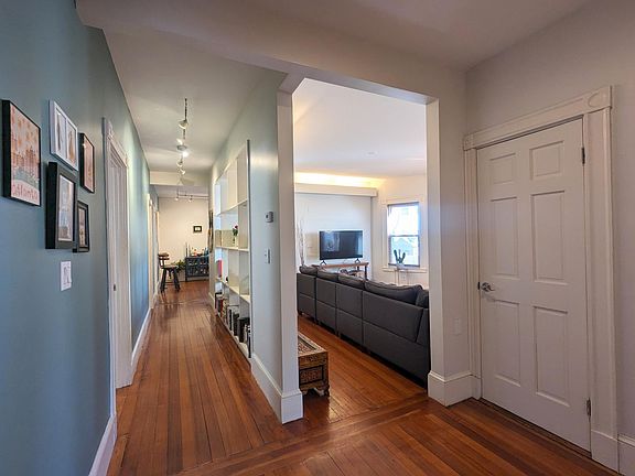 Entrance foyer with two coat closets