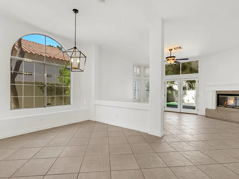dining room and family room