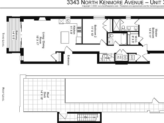 2nd image of 3345 N Kenmore Ave #3A