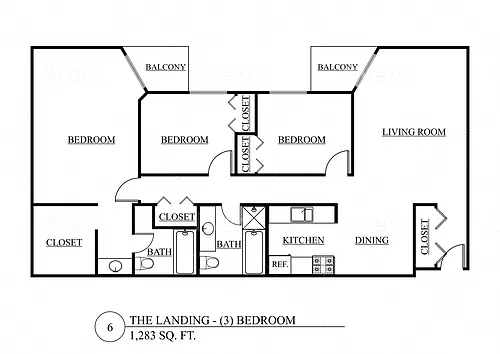 Floor plan Three Bedroom