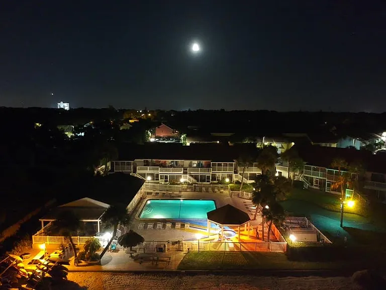 Overhead View Of Pool / Hot Tub Area