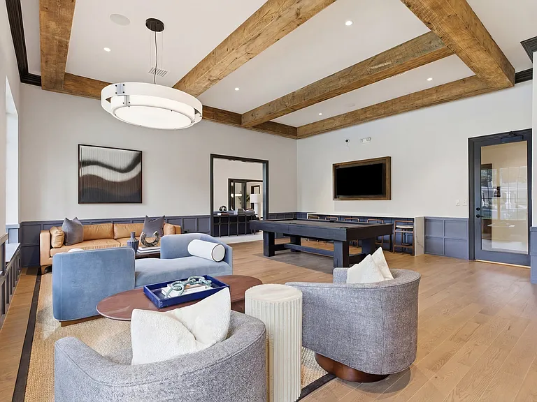 Resident Lounge with seating and pool table