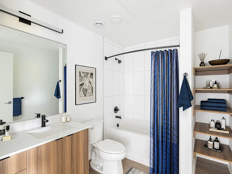 Spa bathroom with cool finish package