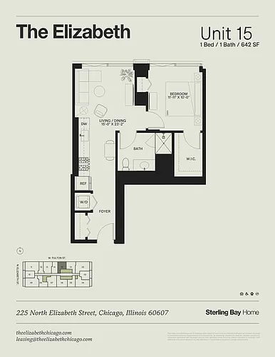 Floor plan 15 - 1Bed/1bath