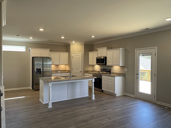 Wide open great room and kitchen.
