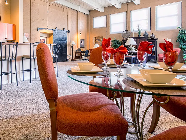 Sycamore Place Lofts open floor plan layout