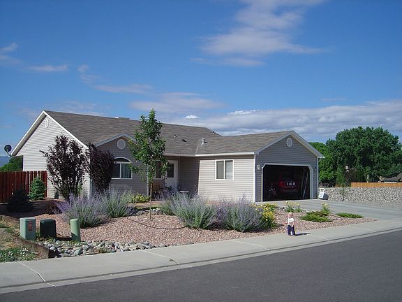 Colorful landscaped yard on auto. drip system