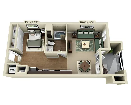 Floor plan Studio E1D