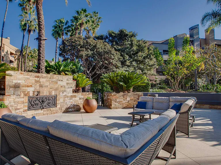 Enjoy an evening at our outdoor fireplace lounge