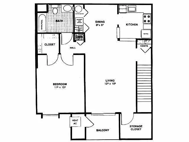Floor plan 1 BD UPPER
