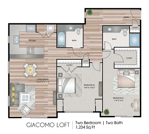 Floor plan Giacomo Loft