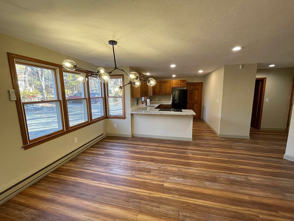 Kitchen with dining area in front