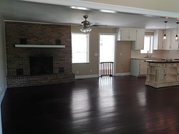 Wood burning fireplace